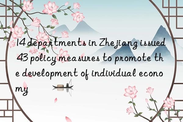 14 departments in Zhejiang issued 43 policy measures to promote the development of individual economy