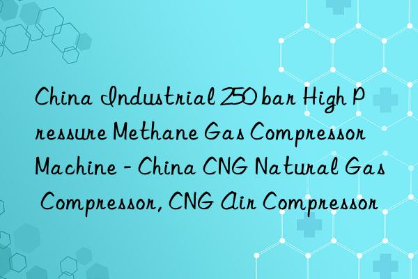 China Industrial 250 bar High Pressure Methane Gas Compressor Machine - China CNG Natural Gas Compressor, CNG Air Compressor