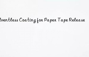 Solventless Coating for Paper Tape Release