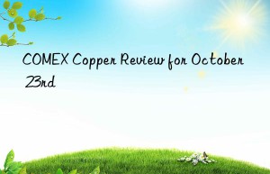 COMEX Copper Review for October 23rd