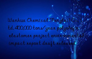 Wanhua Chemical (Penglai) Co., Ltd. 400,000 tons/year polyolefin elastomer project environmental impact report draft released