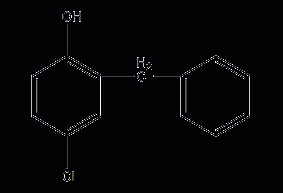 2-Benzyl-4-chlorophenol structural formula