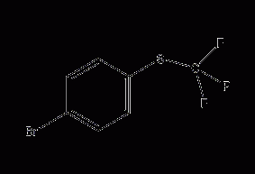 1-bromo-4-(trifluoromethylthio)benzene structural formula