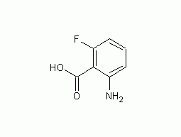 2-amino-6-fluorobenzoic acid structural formula