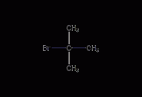 2-Bromo-2-methylpropane structural formula