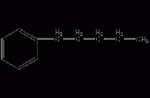 1-phenylpentane structural formula