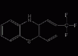 2-(trifluoromethyl)phenothiazine structural formula