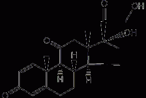 Prednisone structural formula