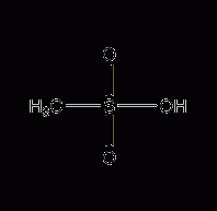 Methanesulfonic acid structural formula