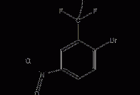 2-Bromo-5-nitrotrifluorotoluene structural formula