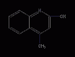 2-hydroxy-4-methylquinoline structural formula