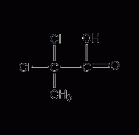 2,2-dichloropropionic acid structural formula