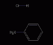 Structural formula of aniline hydrochloride