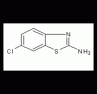 2-amino-6-chlorobenzothiazole structural formula