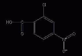 2-Chloro-4-nitrobenzoic acid structural formula
