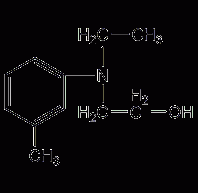 2-(N-ethyl m-toluidino)ethanol structural formula