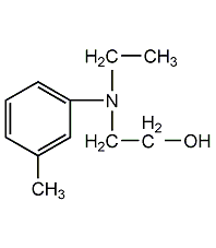 2-(N-ethyl m-toluidino)ethanol structural formula