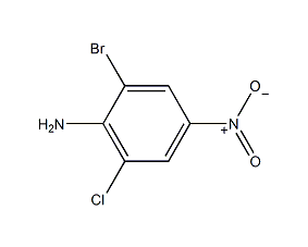 2-Bromo-6-chloro-4-nitroaniline structural formula